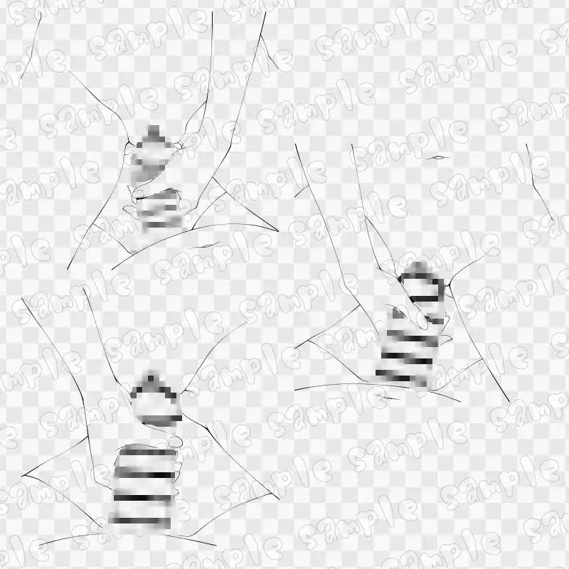 線画素材集[手]95 サンプル画像 3