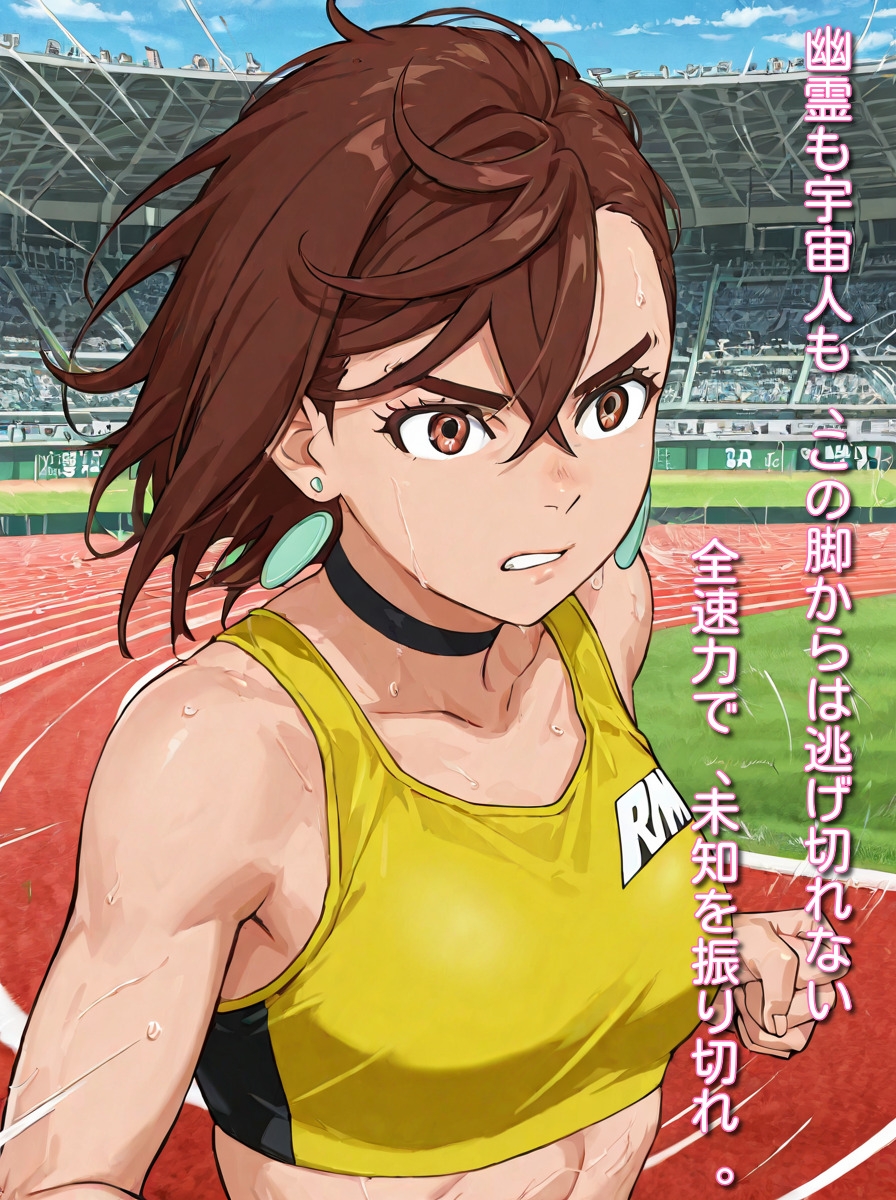 「オーバー・ザ・ライン」陸上ユニフォームでオナニーするモモがみたい…そんなあなたのための作品です。1