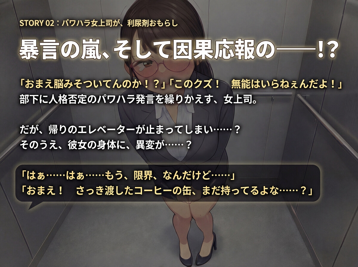 【おしっこ我慢】パワハラ女上司が、利尿剤を仕込まれて…… ～上司と新卒 おしがま短編集～ 画像3