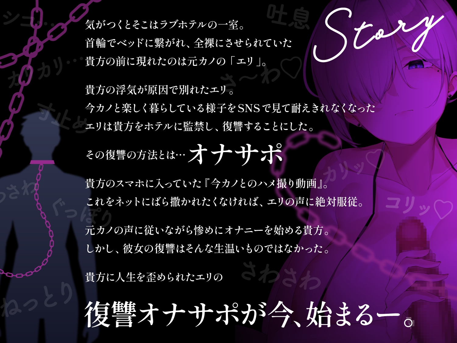 【オナサポ】57分別れた元カノに監禁され屈辱的なオナサポでルーインドオーガズム4発と本気射精1発で復讐される音声 画像1