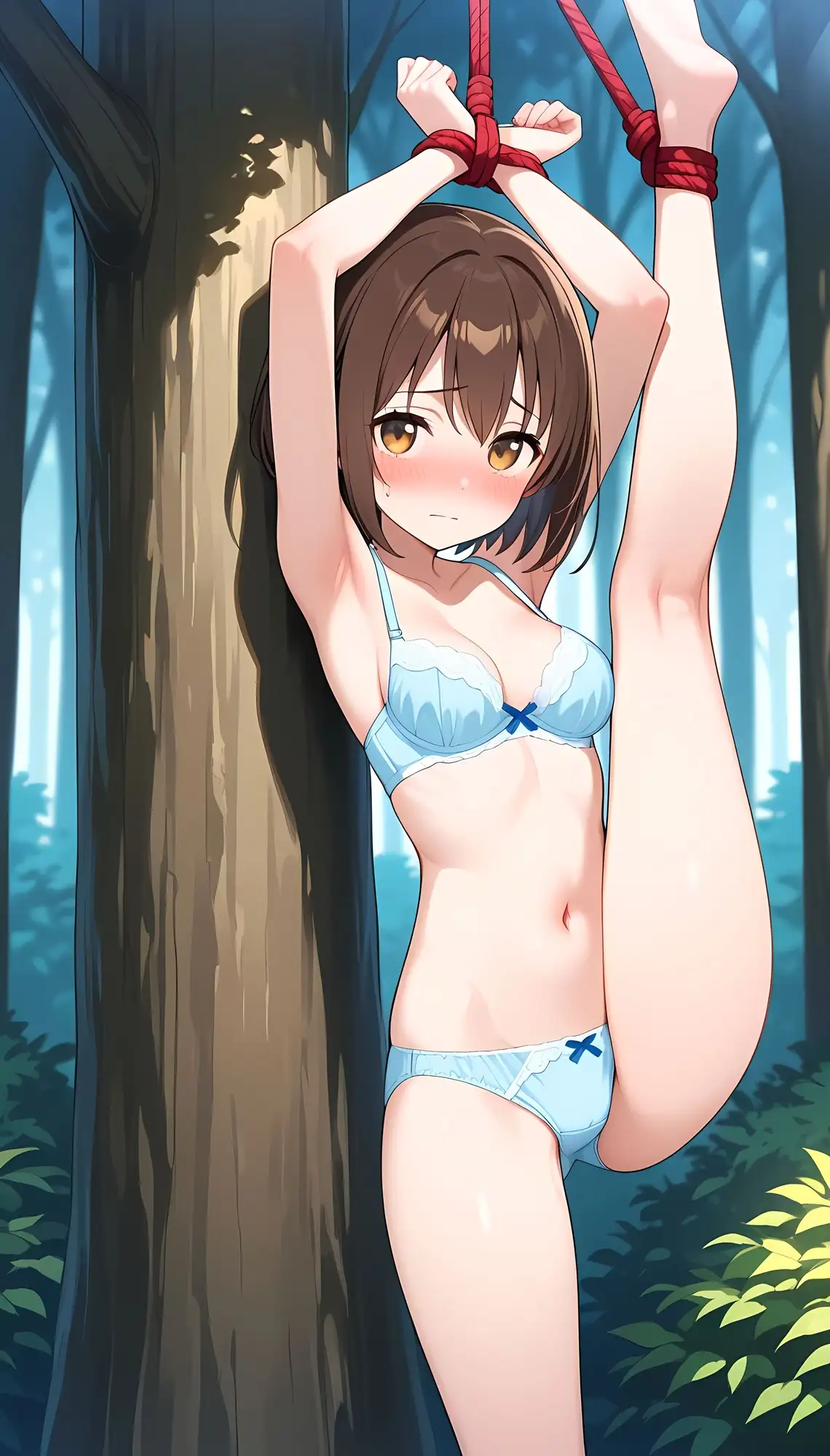 森の奥に連れ込まれ、拘束された女の子 サンプル画像 3