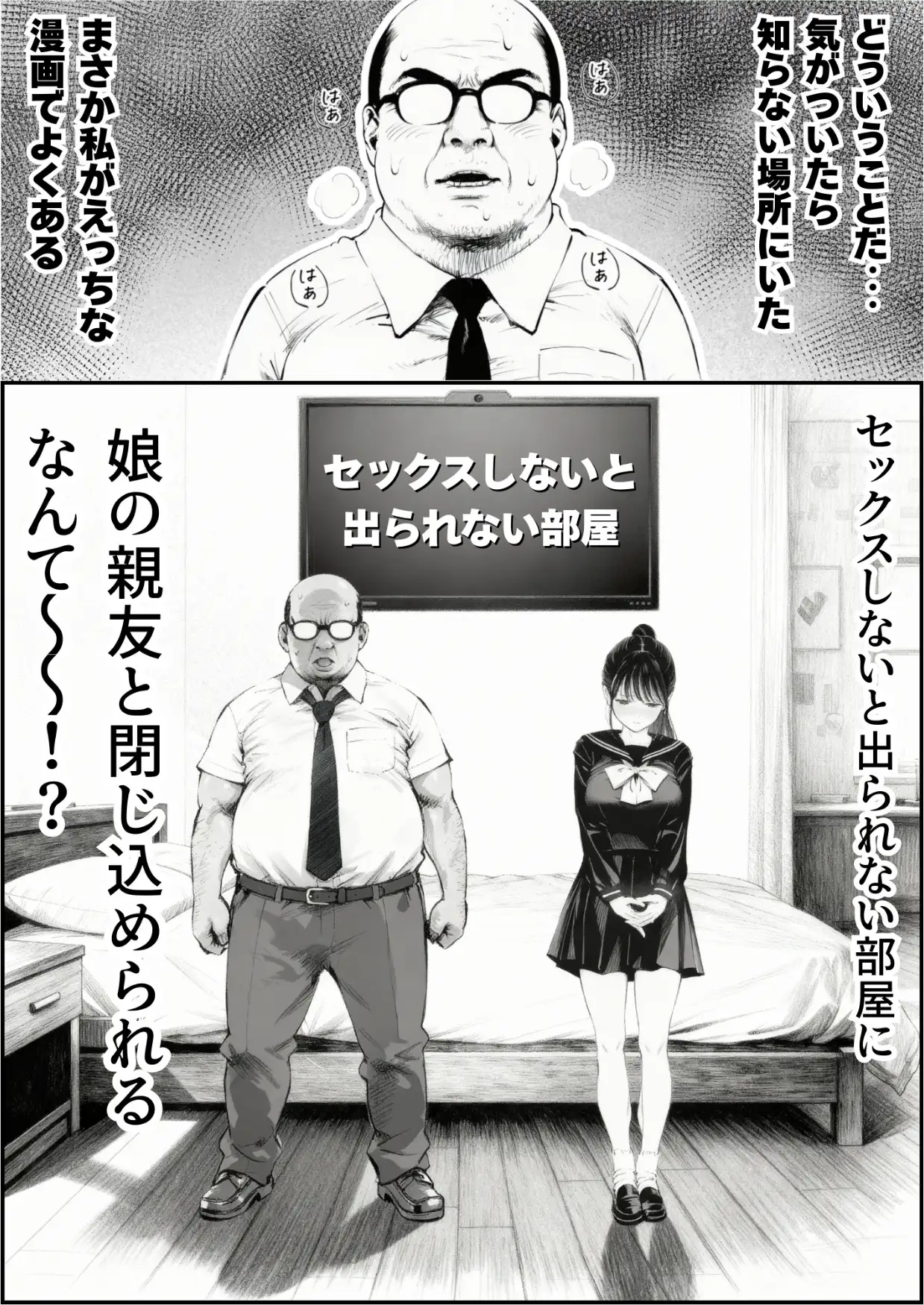 セックスしないと出られない部屋に娘の親友と閉じ込められたんだが・・・