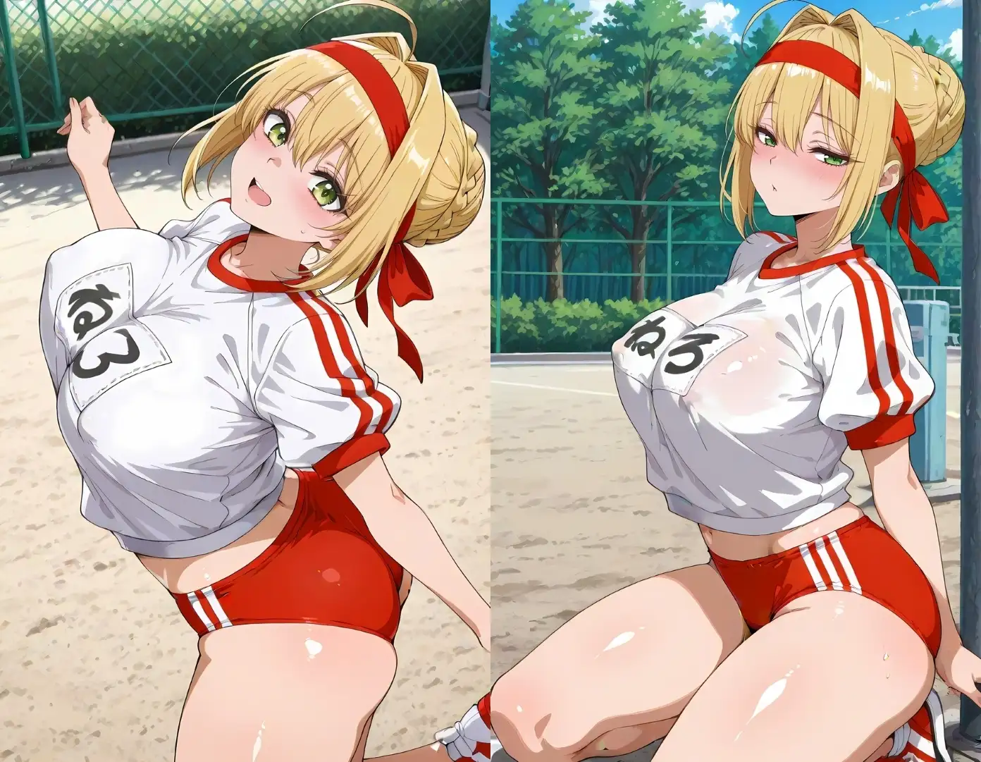 嫁◯と体操服でイチャコスエッチ サンプル画像 6