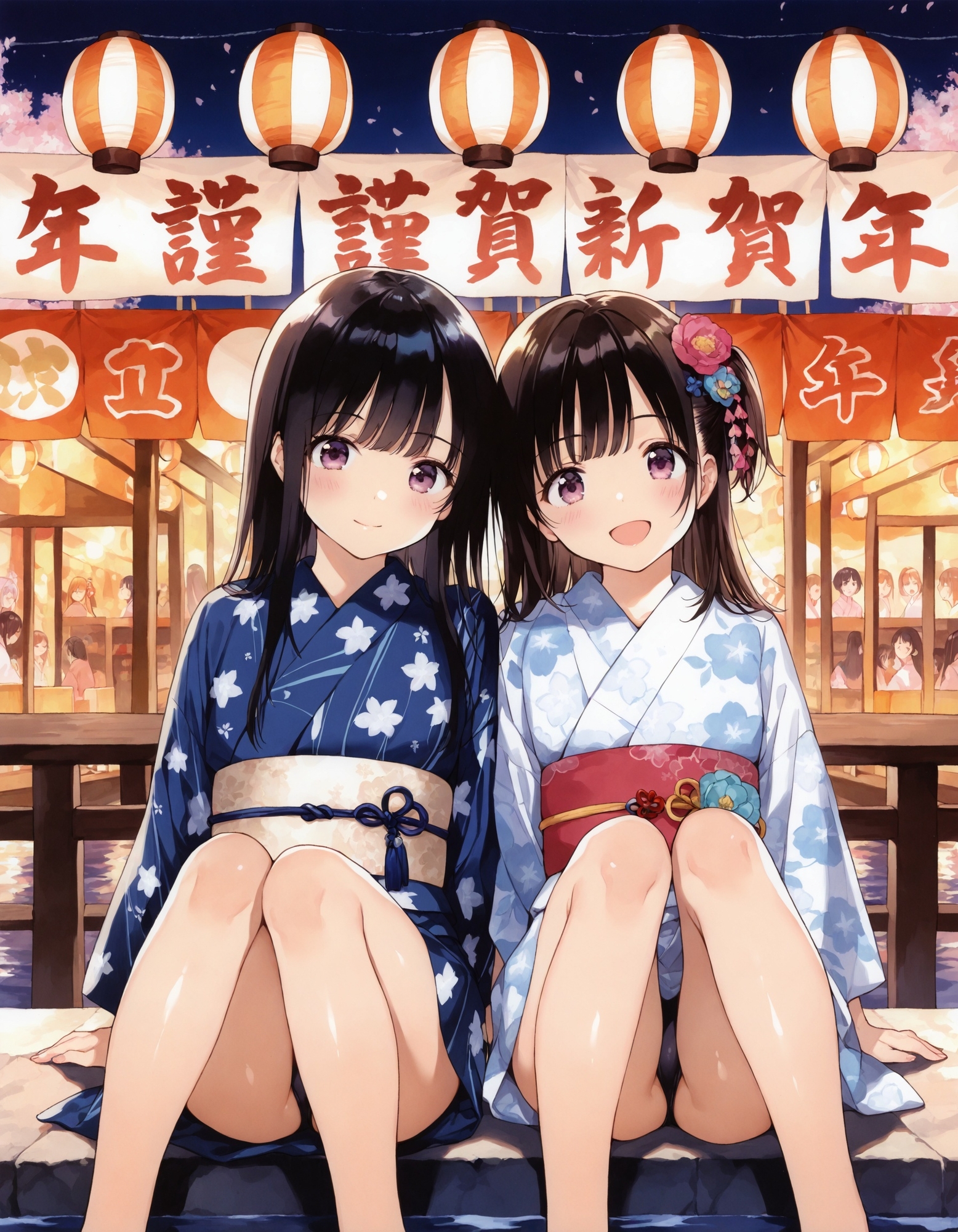 浴衣で座りパンチラ4 画像3