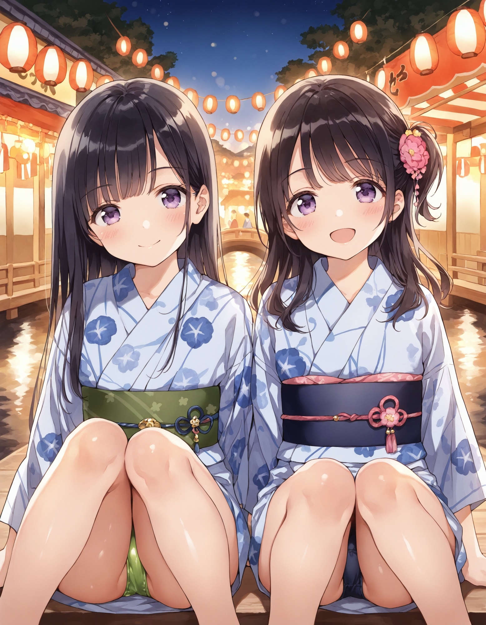 浴衣で座りパンチラ4 画像5