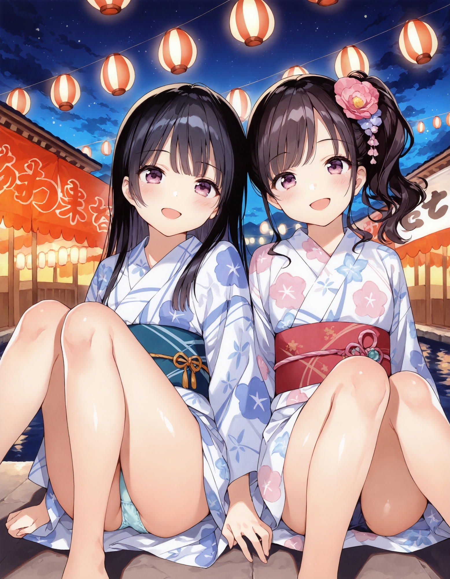 浴衣で座りパンチラ4 画像7