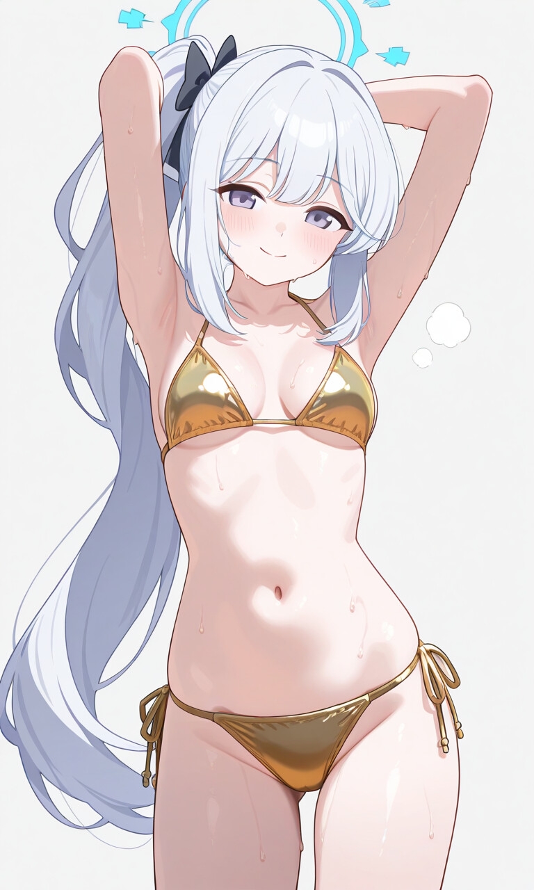 ブルアカ金色ビキニCG集 画像10