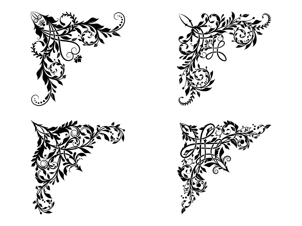 スワールボーダーと飾り枠