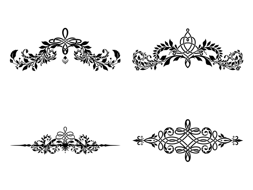スワールボーダーと飾り枠