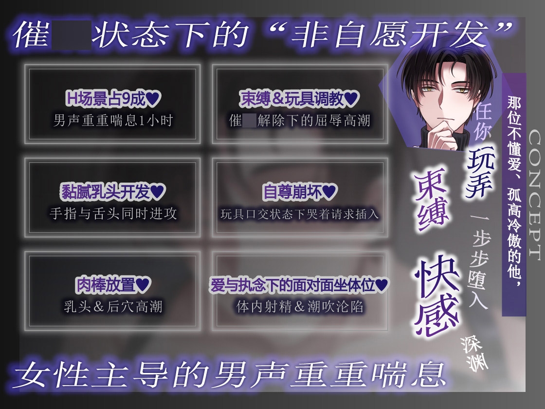 【簡体中文同捆版/女性主导♡男声重重喘息1小时】将处于催○状态的铁壁心理师“非自愿开发”——“这样的我才不是我呜呜呜呜…♡ ”/Midnight Terrace Episode 0-1画像