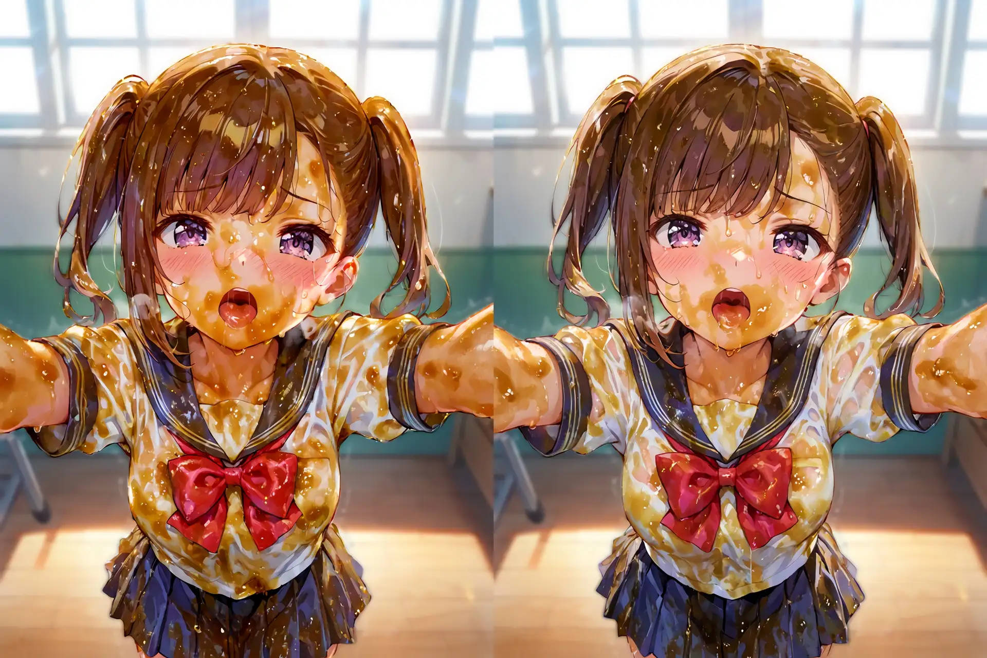 セーラー服ぶっかけ無洗浄CG集 サンプル画像 8