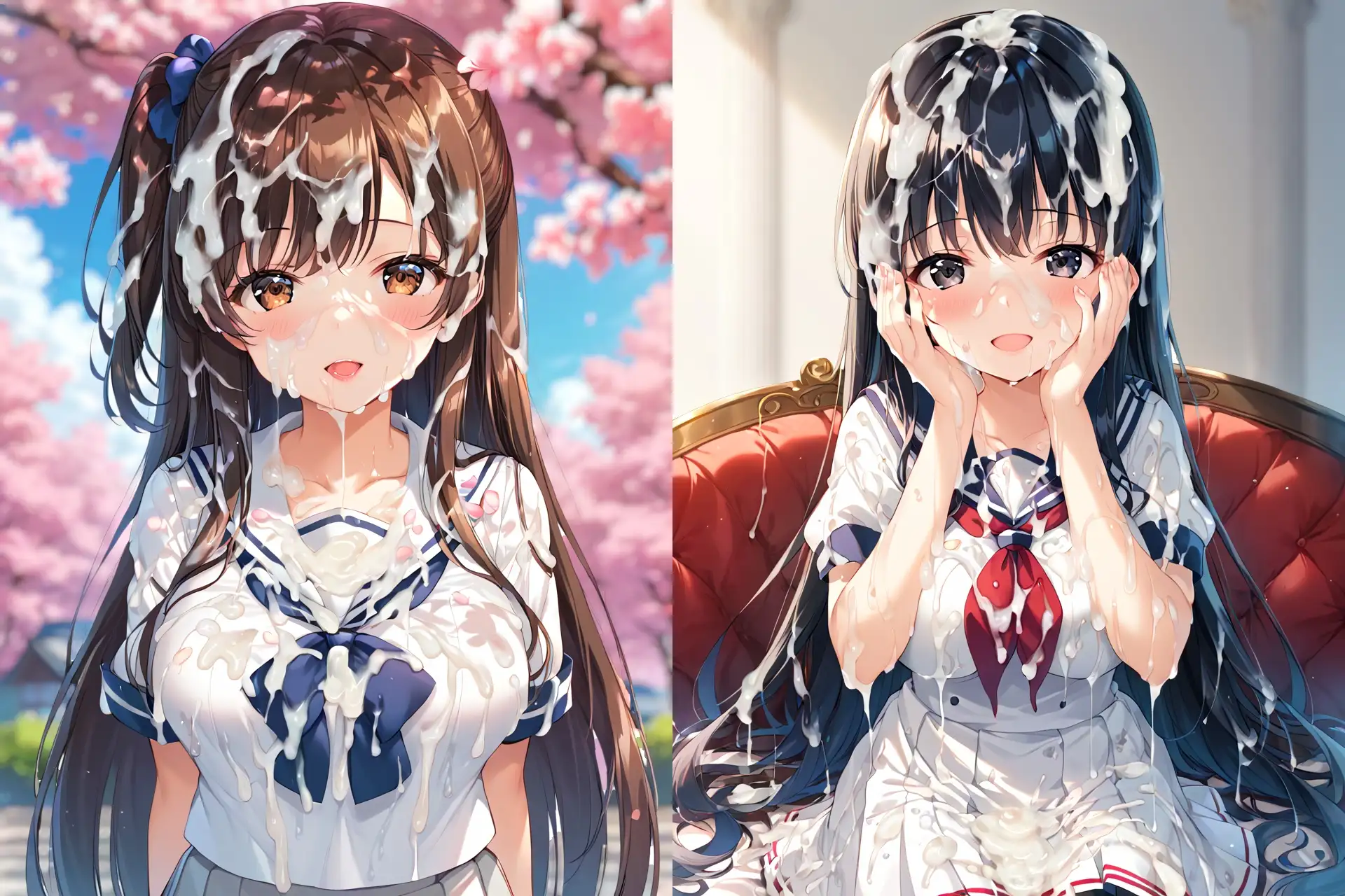 セーラー服ぶっかけCG集3 サンプル画像 4