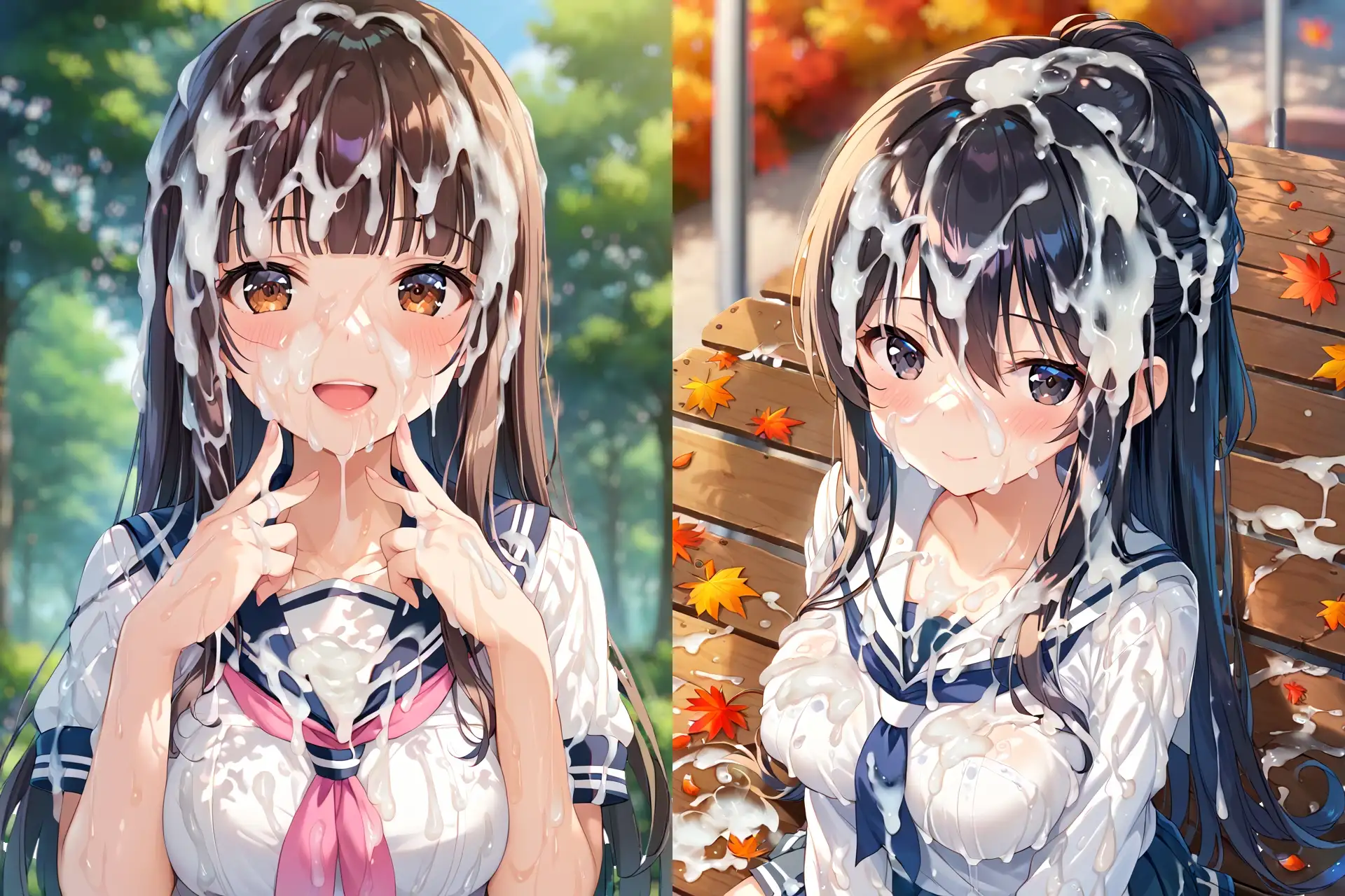 セーラー服ぶっかけCG集3 サンプル画像 6