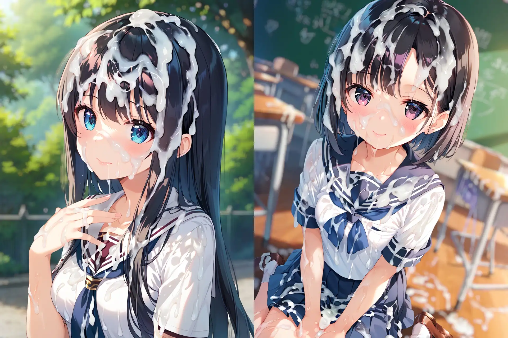 セーラー服ぶっかけCG集3 サンプル画像 8