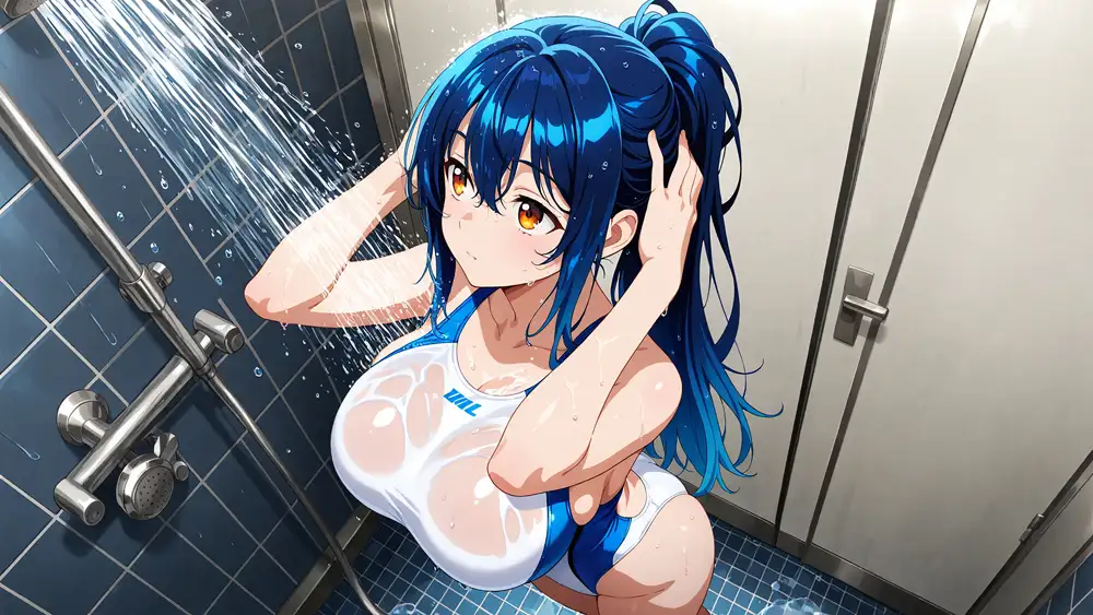 白競泳水着の爆乳姉妹が顧問と秘密のレッスン【400枚】【4K】 サンプル画像 7