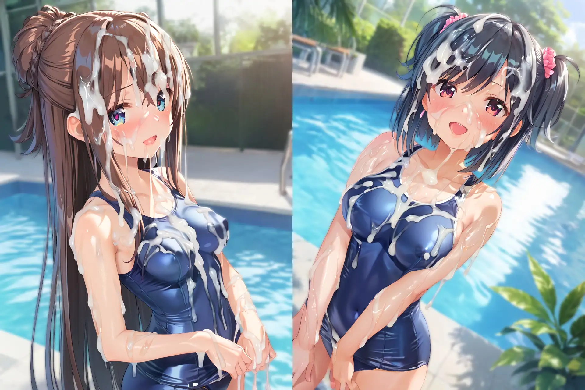 スク水ぶっかけCG集3 サンプル画像 2