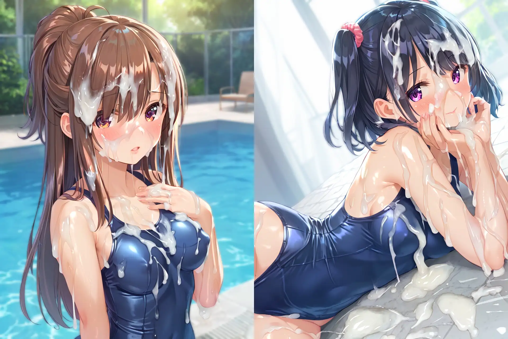 スク水ぶっかけCG集3 サンプル画像 4