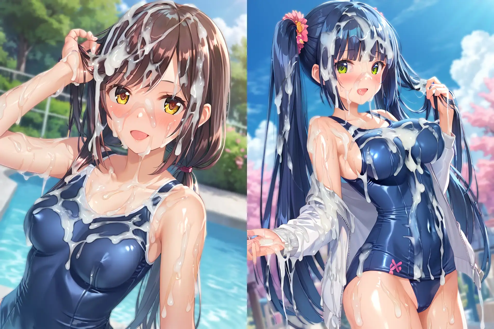 スク水ぶっかけCG集3 サンプル画像 6