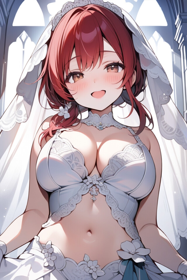 時間停止クラブ_巨乳花嫁さんのウェディングおっぱいを堪能中 画像2