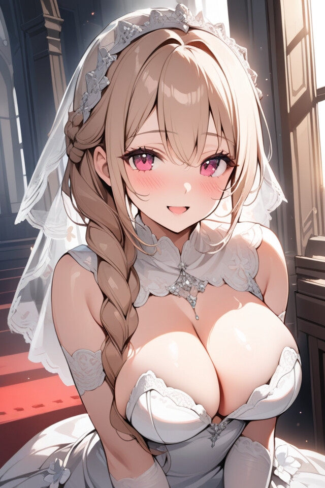 時間停止クラブ_巨乳花嫁さんのウェディングおっぱいを堪能中 画像8