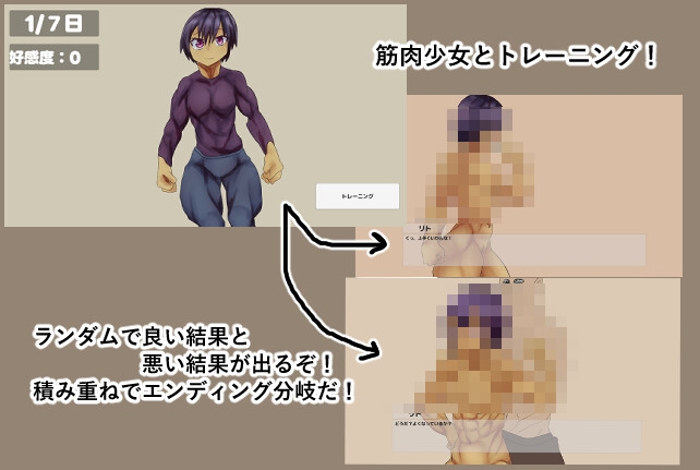 筋肉少女とシンプルトレーニング！！ 画像1