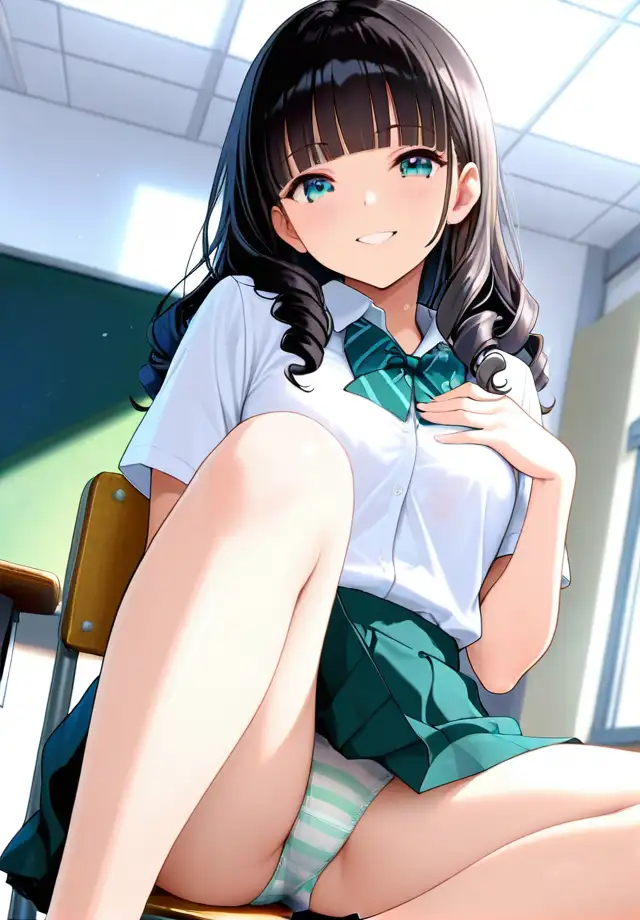 クラスの女子は椅子の座り方が横着過ぎる サンプル画像 6