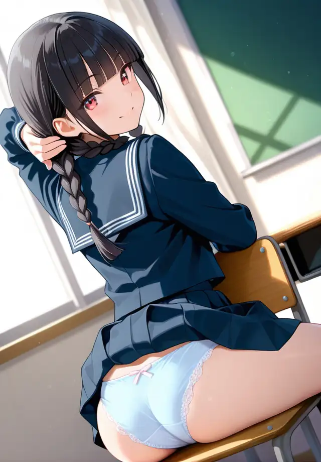 クラスの女子は椅子の座り方が横着過ぎる 後ろ姿編 サンプル画像 7