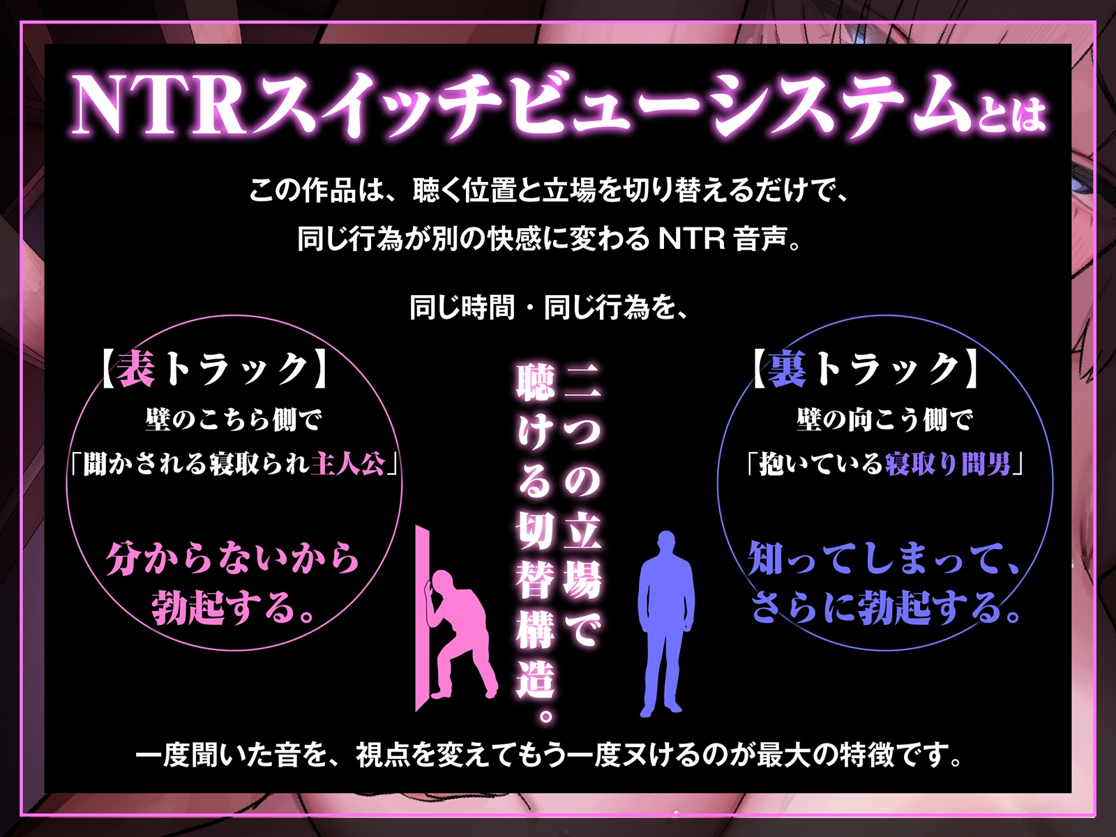 【NTR胸糞注意】壁越しに彼女のヘンな声がする。～清楚な彼女が隣の部屋のヤリチンにドスケベセックスを仕込まれてしまう一部始終～【壁越し×感傷マゾ】 画像2