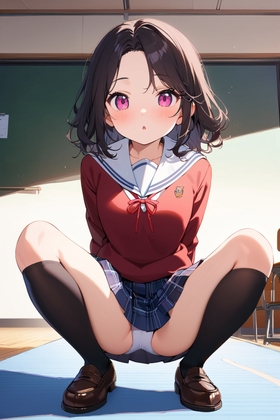 放課後の教室でまったりとしていると女子のなにかが見えます1