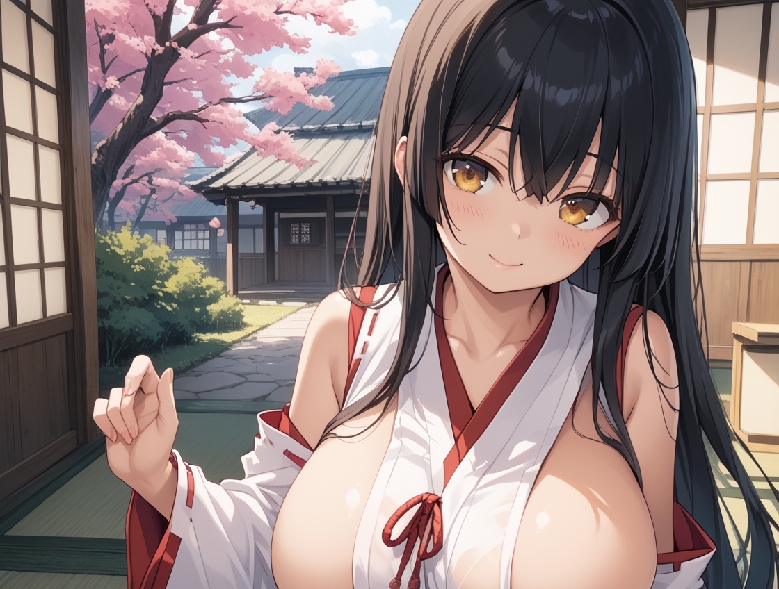 【ホムラ】同人CG・AI『清楚な巫女JKが参拝客専用肉便器におま〇こ禊ぎえっちで処女喪失』5