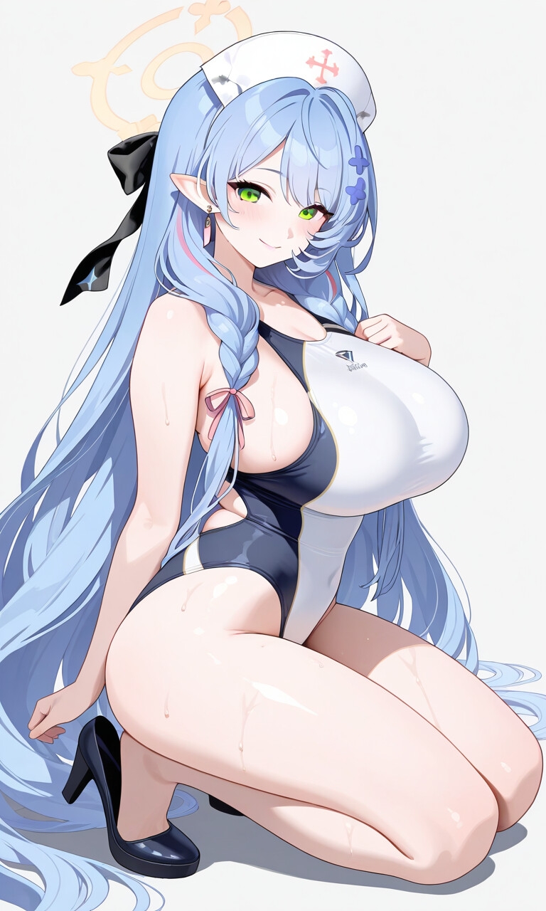 ブルアカ競泳水着CG集 画像1