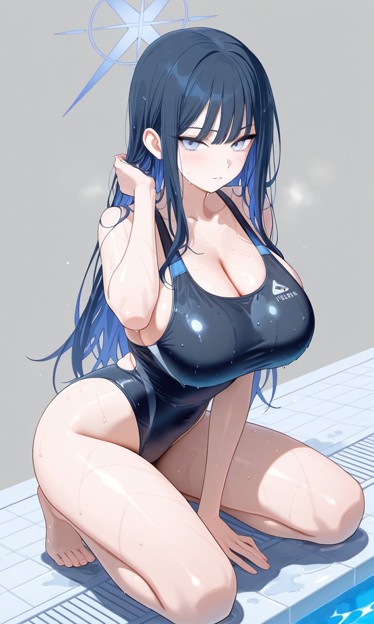 ブルアカ競泳水着CG集 画像10