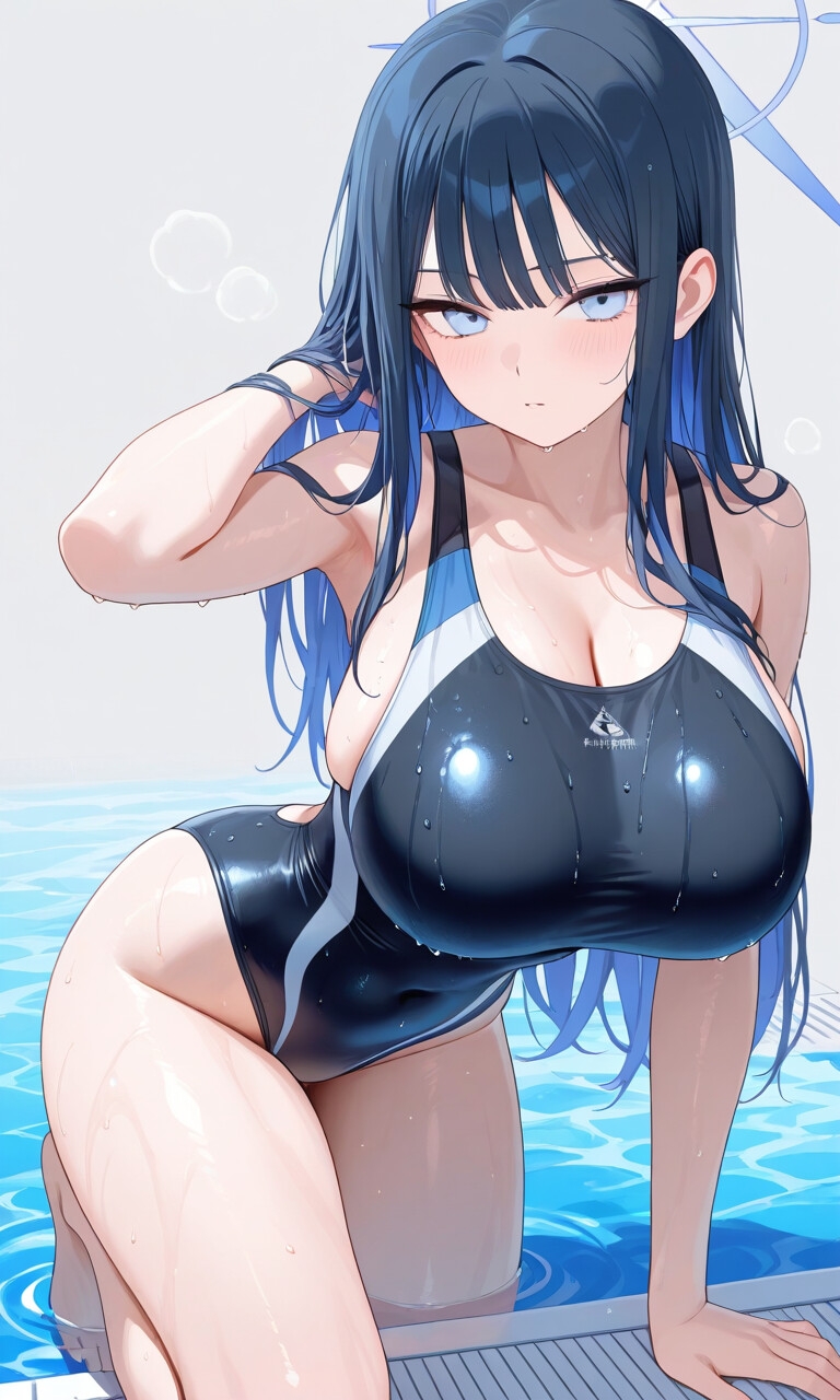 ブルアカ競泳水着CG集 画像9
