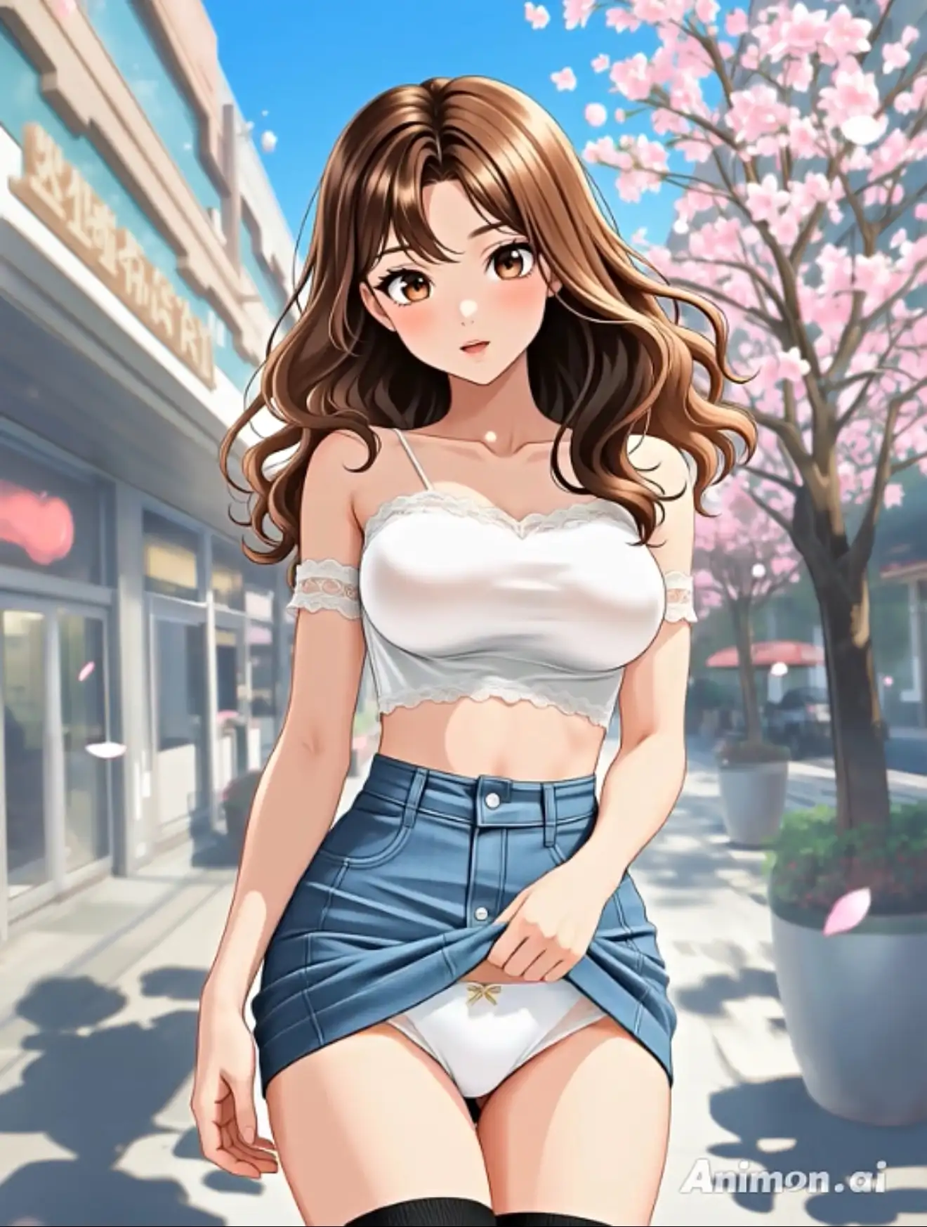 【アニメ3分58秒】ひたすらミニスカめくって生パンツ！ミニスカートや短パンを着たギャルさん30名以上がパンティーを見せようとしてくれます！白色、青色、桃色、黒色 サンプル画像 3