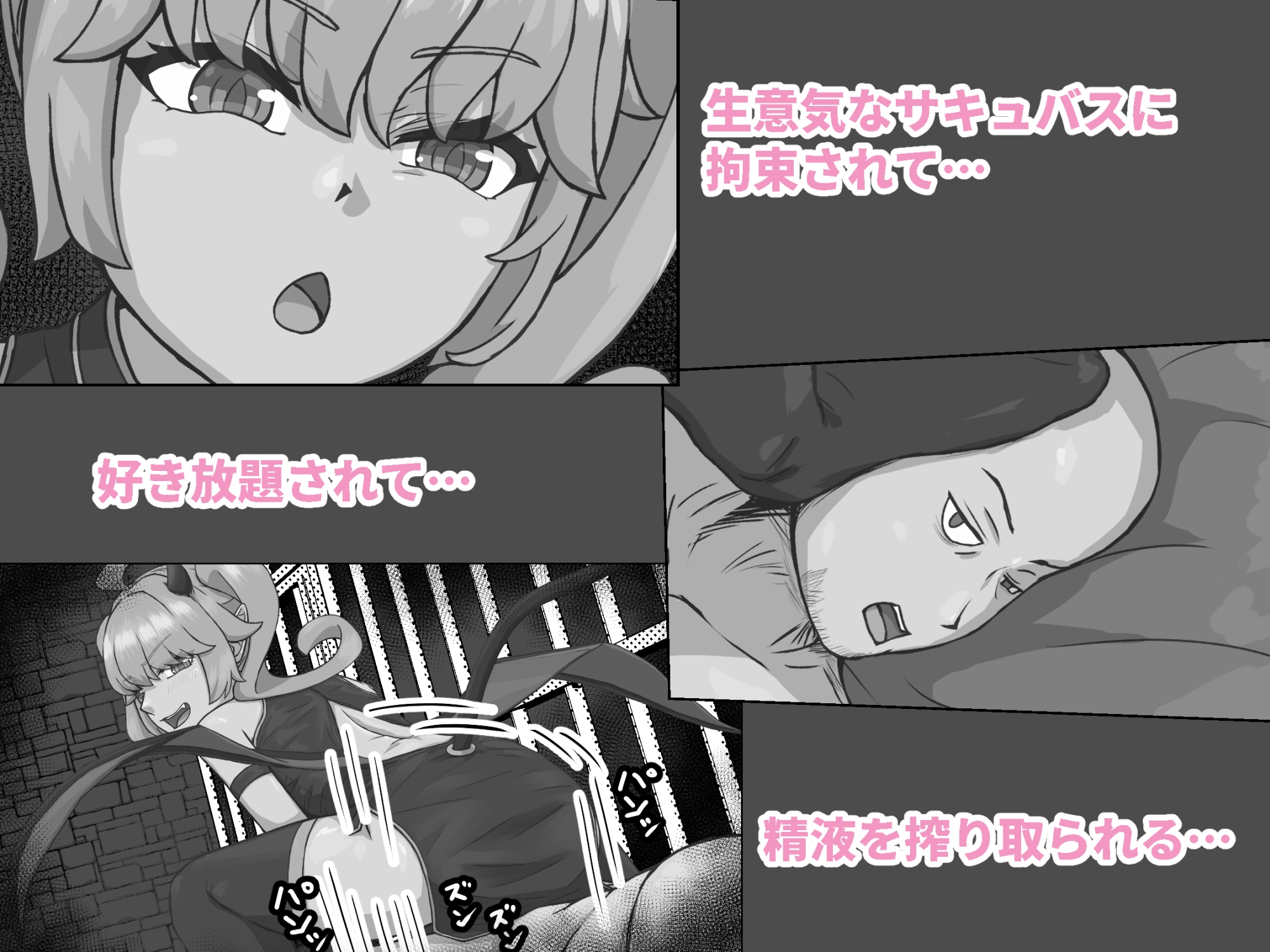 生意気なサキュバスと一般人おっさん 画像1