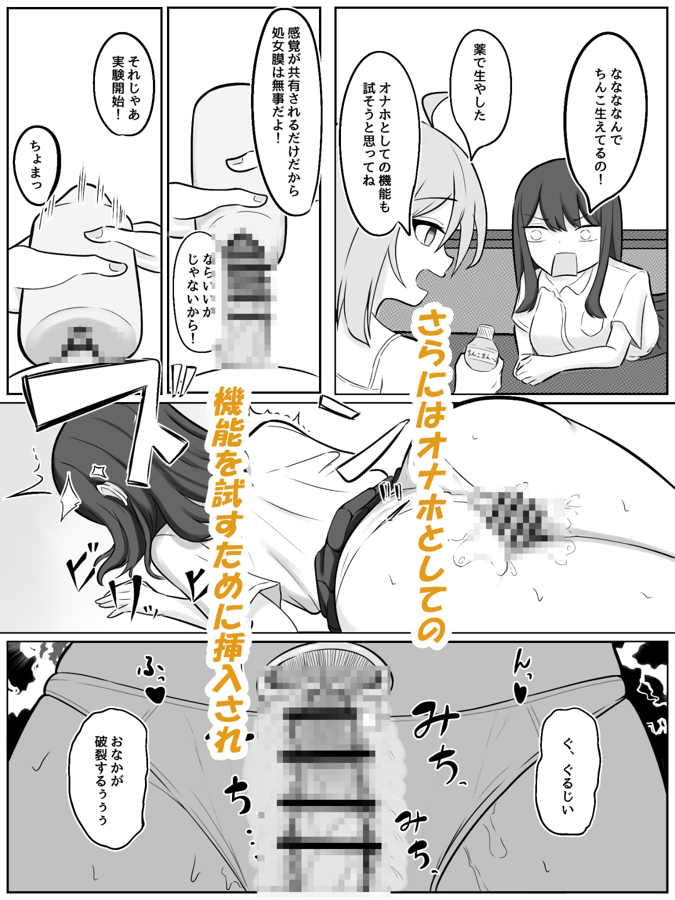 ふたなり化したバカ2人に犯される 画像6