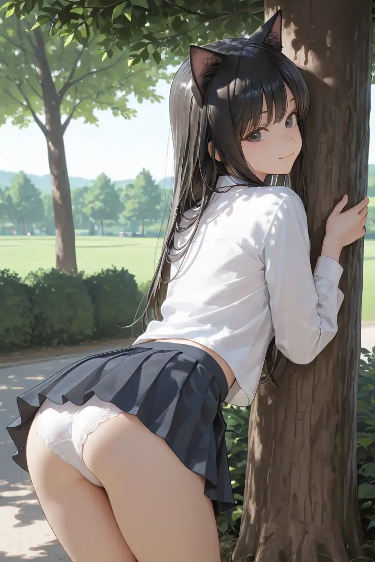猫耳JKと木の下で サンプル画像 8