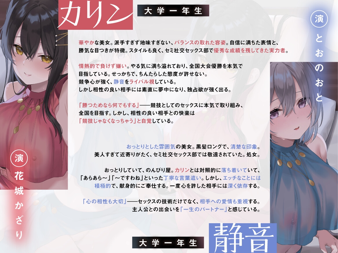 社交セックス部~パートナー選びの新歓合宿で美女2人に取り合いされる~ 画像2