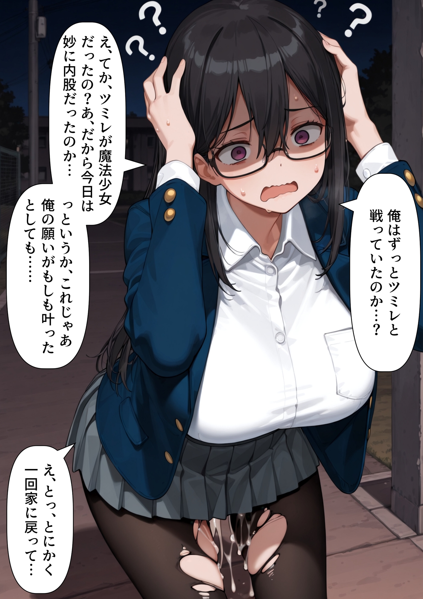 【tsf-Saeki】同人CG・AI『【寄生】触手怪人が魔法少女を乗っ取って闇落ちしたけど、魔法少女の正体は変身した彼女だった！?』10