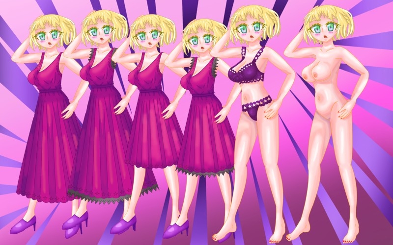 立ち絵素材41表情差分20種全裸衣装差分6つきパーカシュクールの女の子 サンプル1