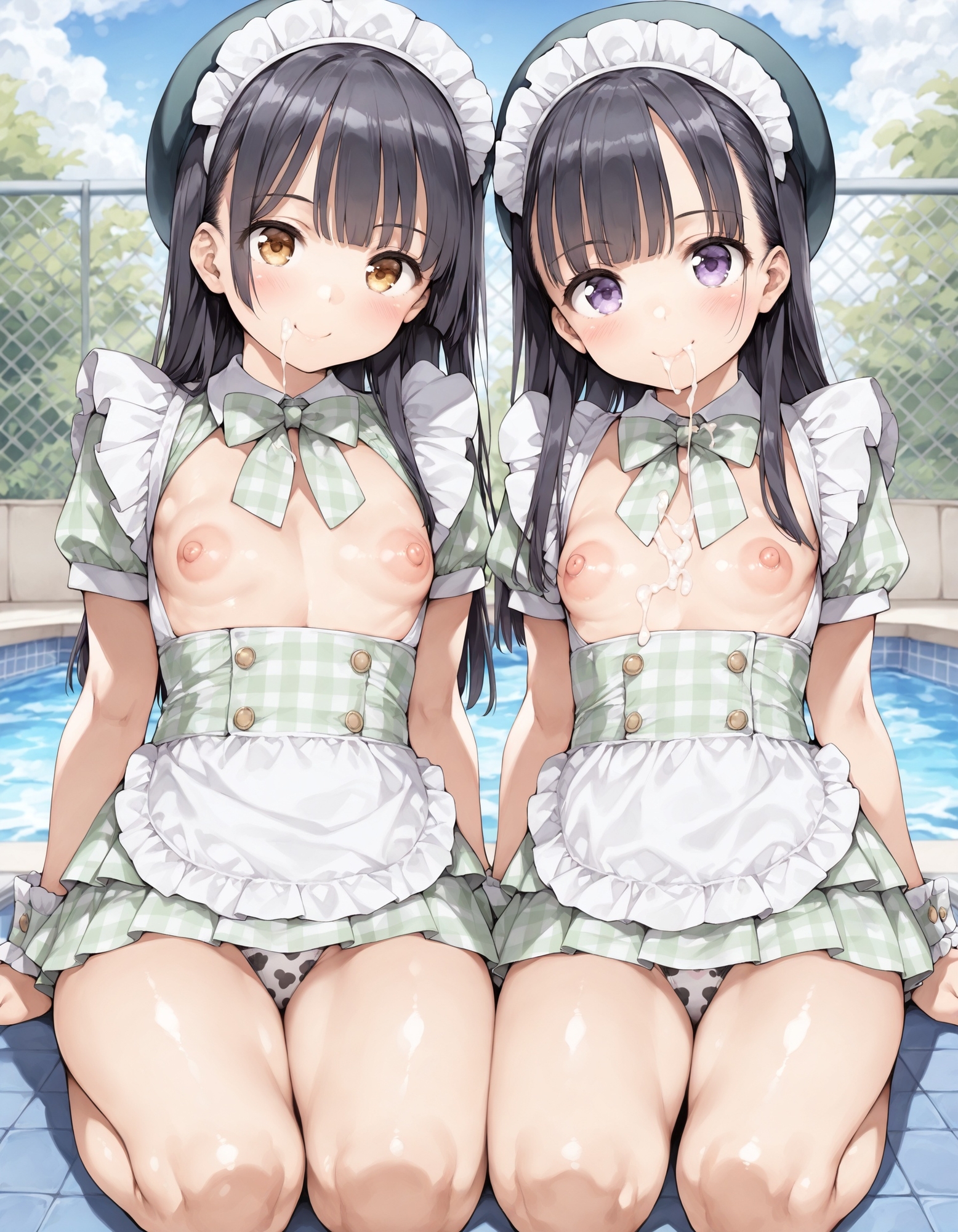 【Starrysky】同人CG・AI『ちっぱいメイドにザーメンぶっかけ』7