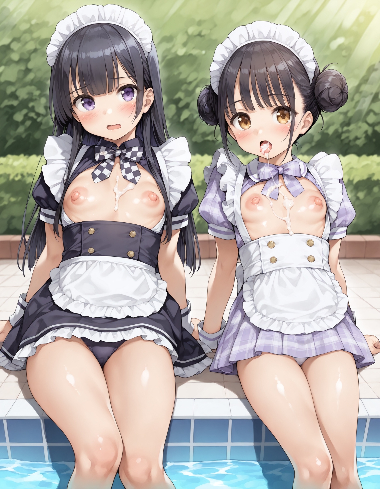 【Starrysky】同人CG・AI『ちっぱいメイドにザーメンぶっかけ』8