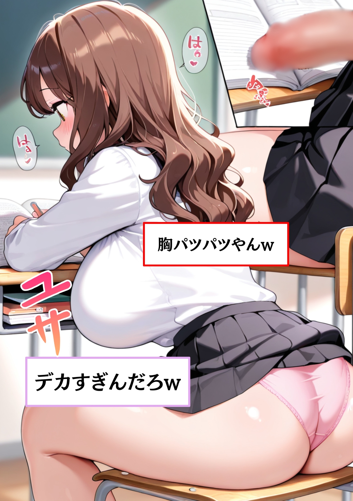 Hカップ巨乳の生徒に痴漢してみたら俺のちんこがJKのマンコに入っちゃった話。 サンプル 3/6