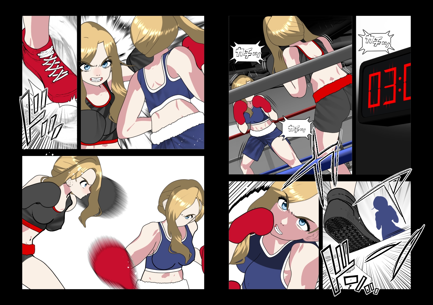 アズー○レーンフッド同一CP女子ボクシングキャットファイト 画像2