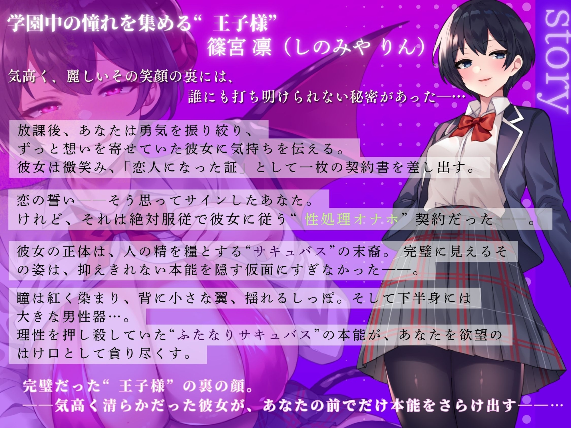 学園の王子様♀は、ふたなりサキュバスでした～発情した絶倫ちんぽに何度も貫かれて…性処理オナホになりました～ 画像1