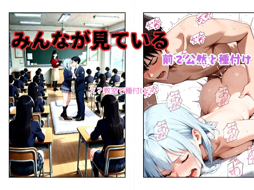 僕は授業中みんなが見てる中で種付けしました！ サンプル画像 3