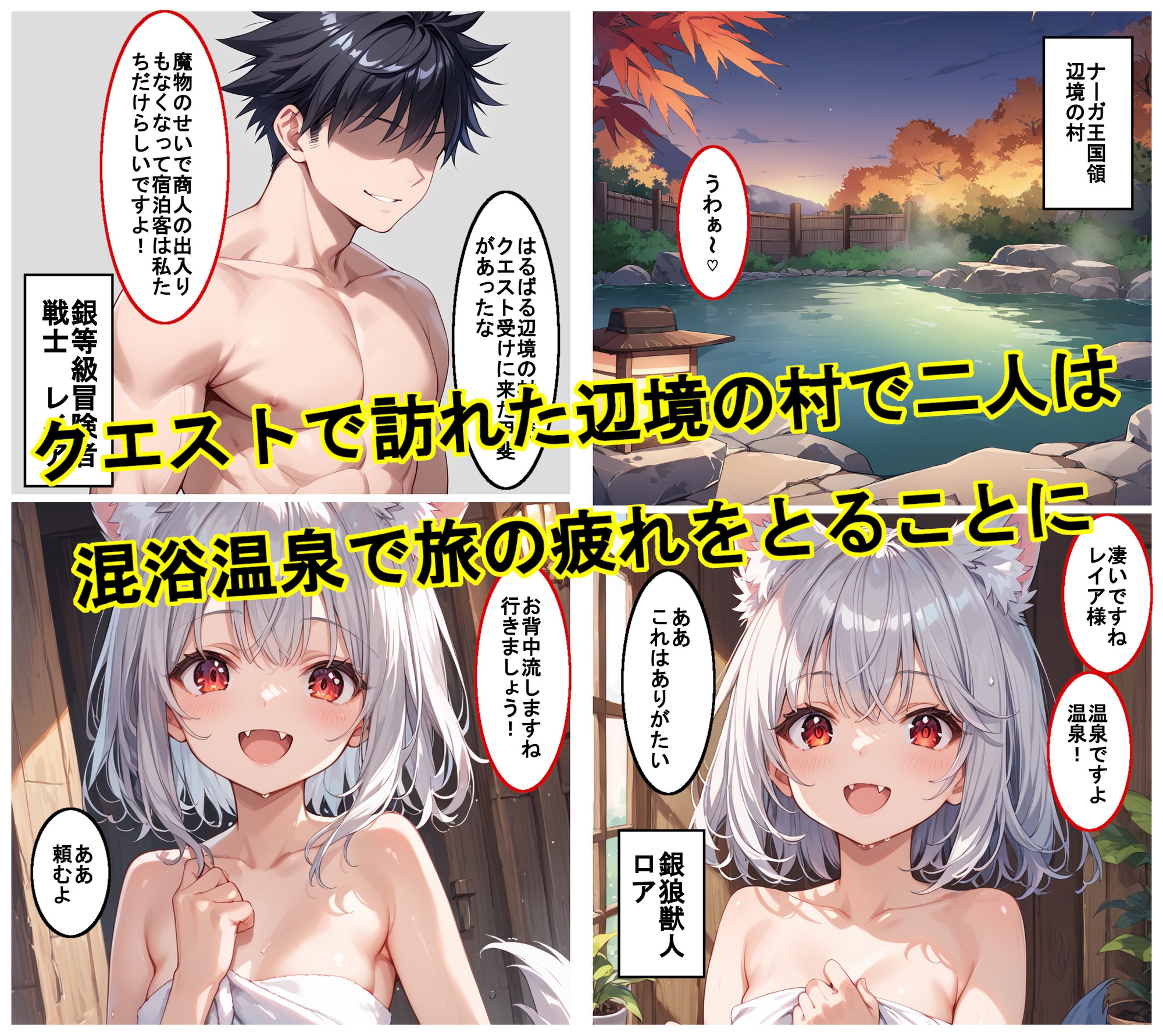 銀狼獣人の少女に子種を搾り取られながら旅をする サンプル 2/4