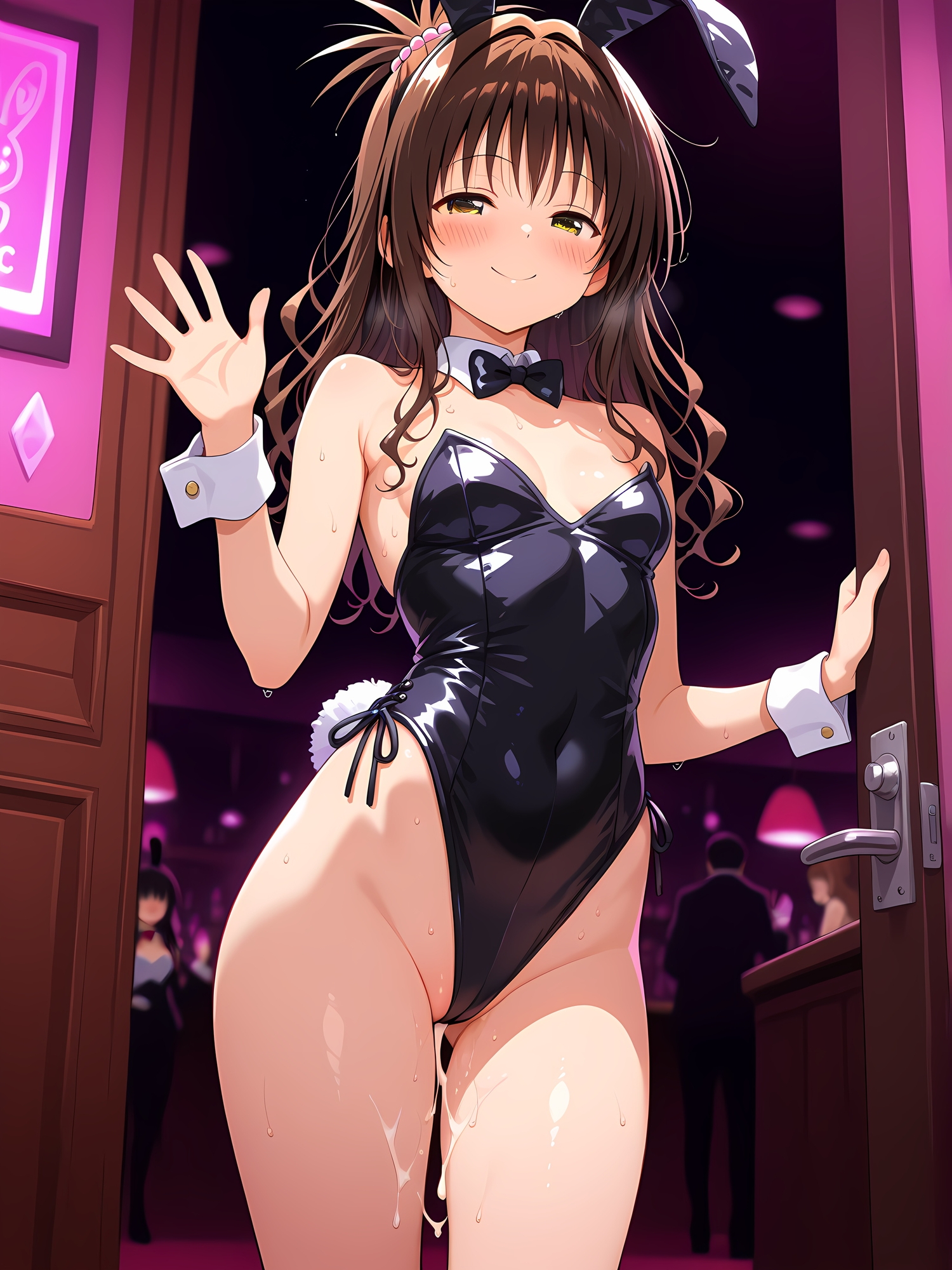 【にょすらもっち】同人CG・AI『裏ピンサロで大当たり嬢引いた件 バニーガールデー！～結◯美柑〇〇歳～』10