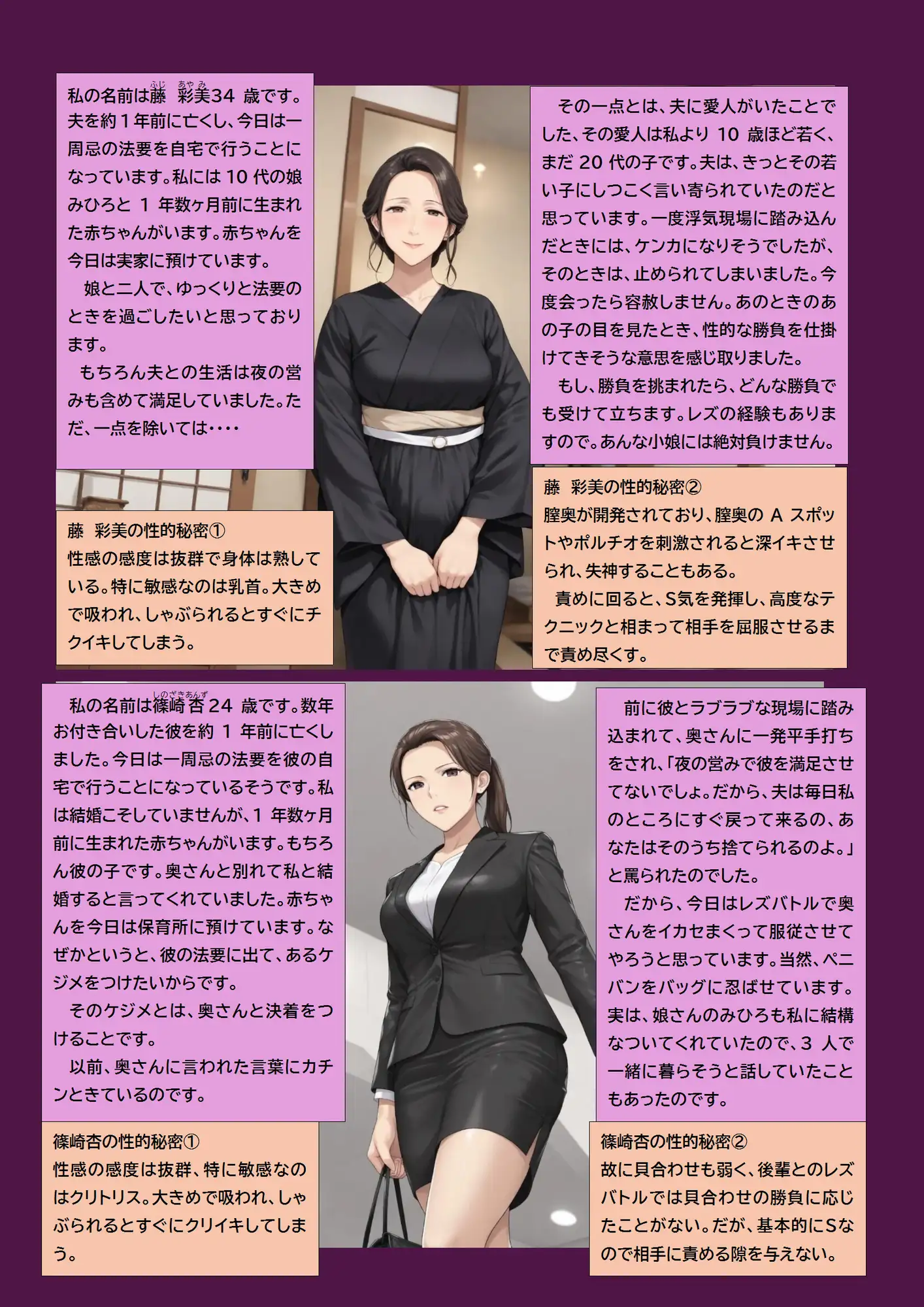 『母乳・喪服レズバトル ～未亡人 VS 愛人:同じ時期に授かりし二人の母、一周忌の搾乳合戦～』 [ゴールド] | DLsite - R18