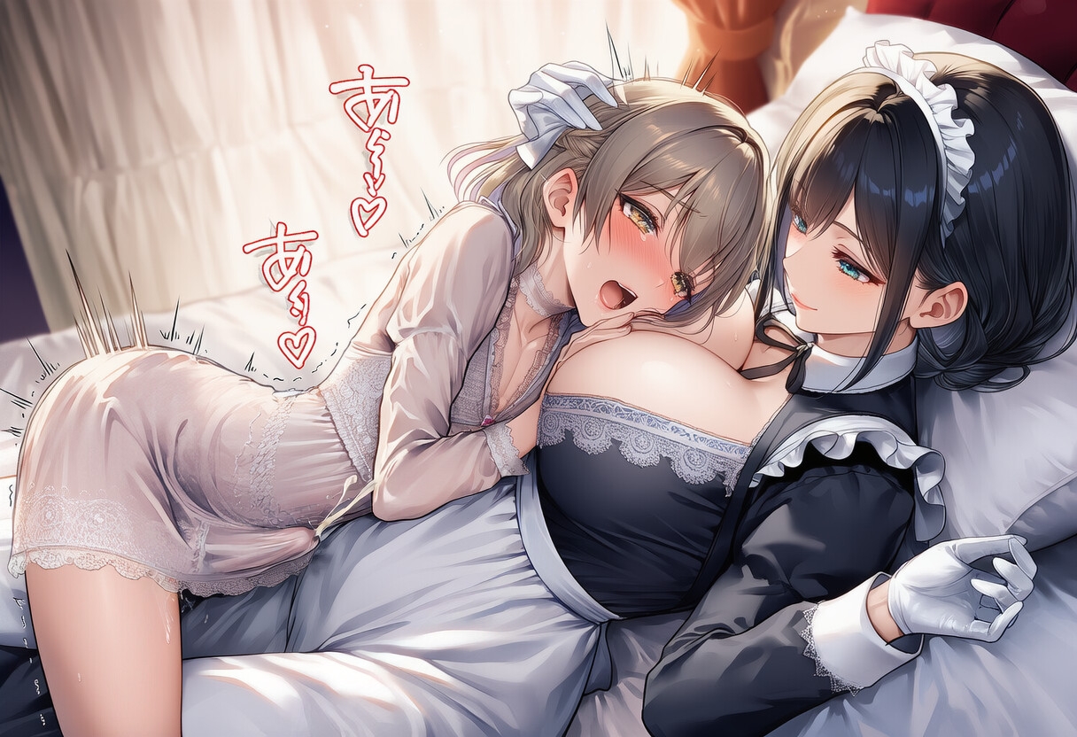 【リオ@制服少女】所かまわずキス10枚お仕事中でも構わず腰ヘコヘコ『貴族令嬢♂×専属メイド♀ ～ぜーんぶお世話～』9